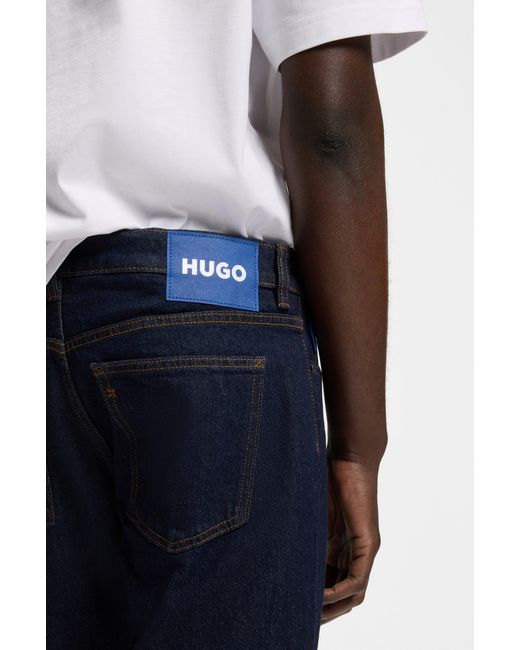 HUGO Blue Tapered-Fit Jeans for men