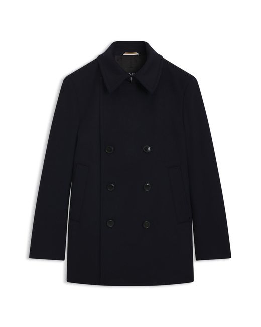 Boss Slim-Fit Caban Aus Woll-Mix Mit Kaschmir in Blue für Herren