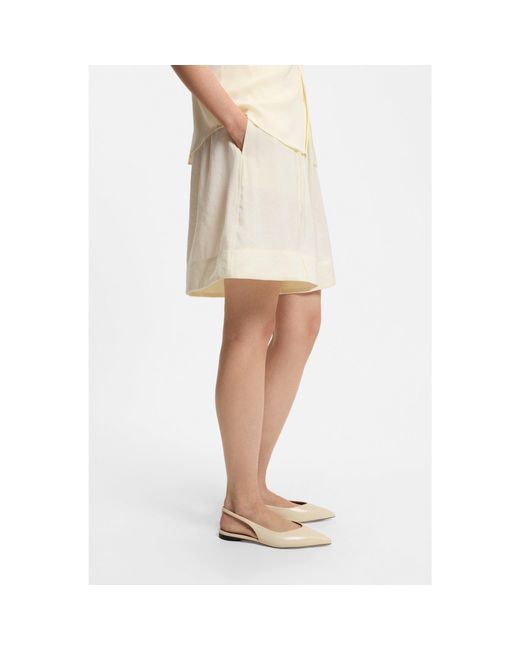 Boss White Leather Pumps With Slingback Strap