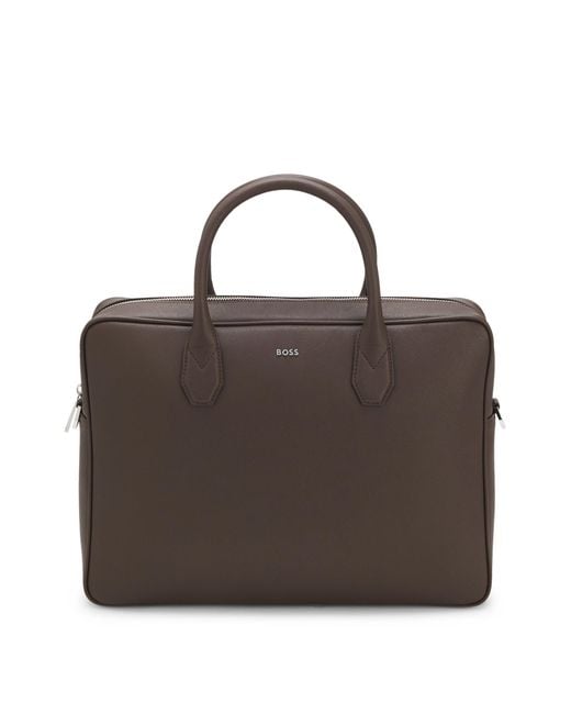 Borsa Portadocumenti di Boss in Brown da Uomo
