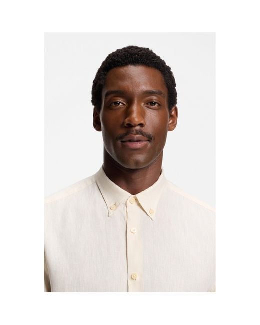 Boss Natural Regular-Fit Button-Down Shirt for men