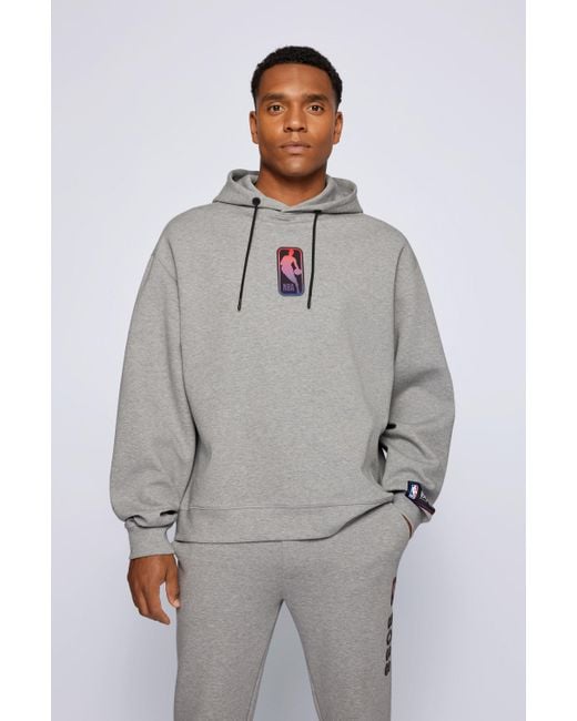 BOSS by HUGO BOSS X Nba Cotton-blend Hoodie With Coordinating Logos in ...