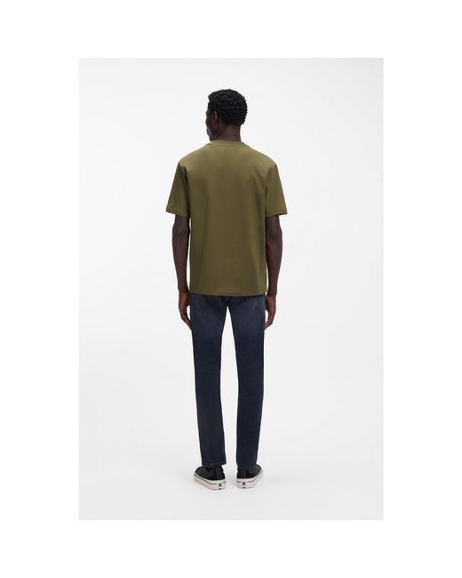 HUGO Green Relaxed-Fit T-Shirt With Central Logo Detail for men