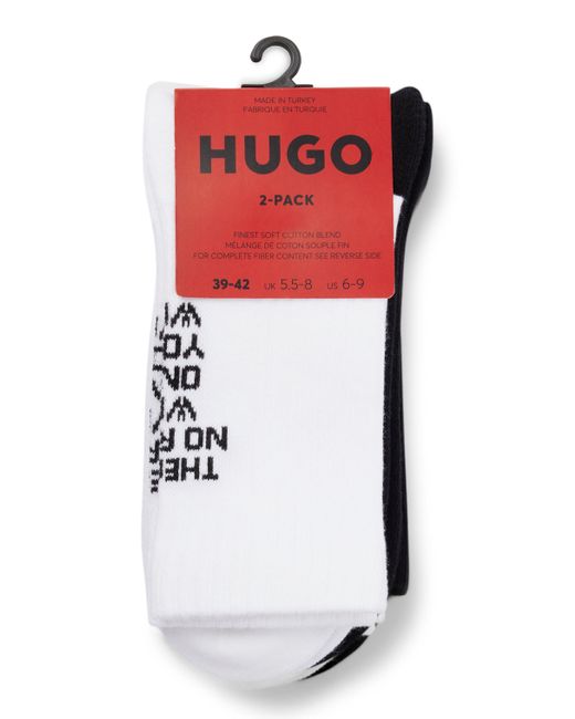 HUGO Black Two-pack Of Short-length Socks for men