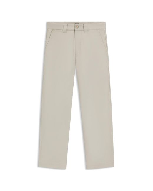 Boss Natural Straight-Fit Trousers for men