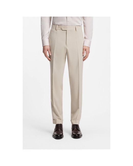 Boss Natural Tapered-Fit Trousers for men