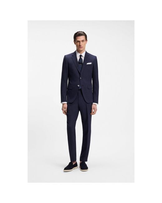Boss Blue Two-Piece Slim-Fit Suit for men