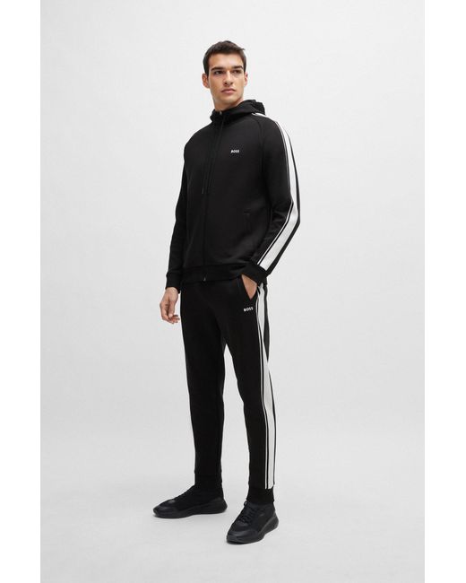 Boss Black Regular-fit Tracksuit With Logos And Piping for men