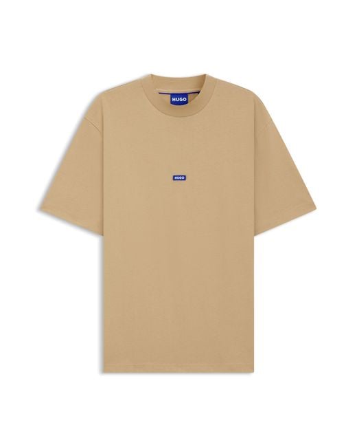 HUGO Natural Beige Men's T-shirts Size M for men