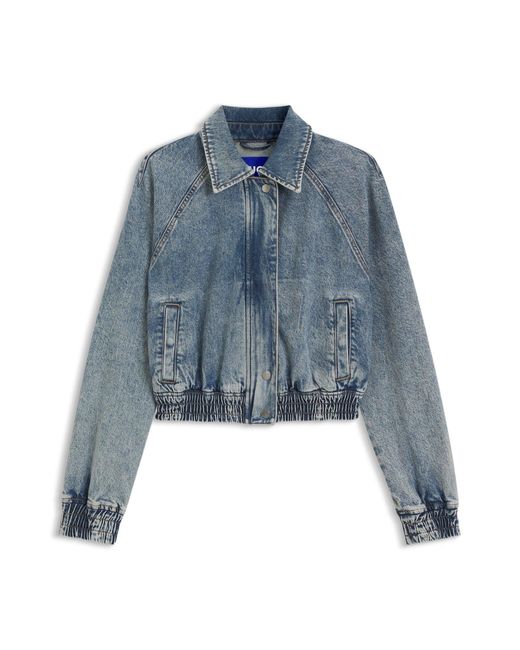 HUGO Bomberjack Van Stretchdenim in het Blue