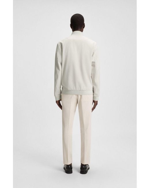 Boss Wasserabweisende Jacke Aus Performance-Stretch-Gewebe in White für Herren