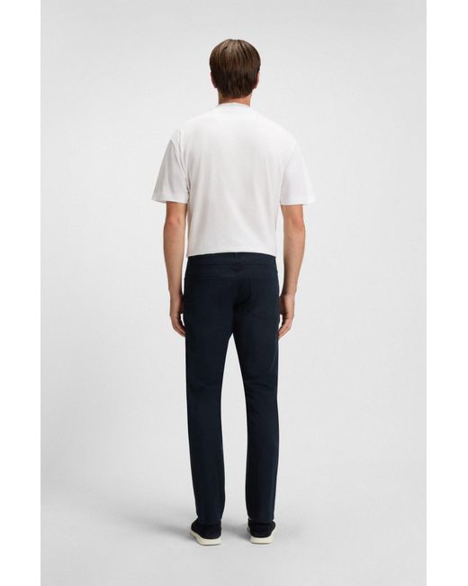 Boss Delaware Slim-Fit Hose Aus Baumwoll-Mix Mit Twill-Struktur in Blue für Herren
