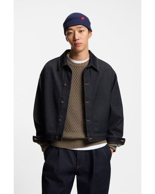 HUGO Black Dark Blue Men's Wear To Work Size M for men