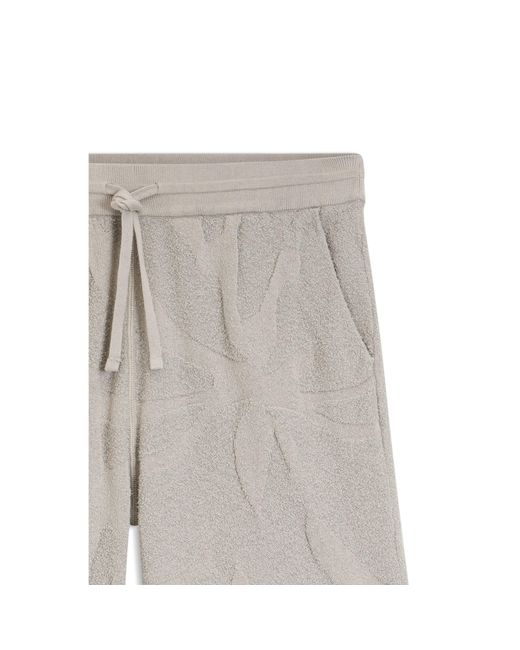 Boss Natural Cotton-Blend Shorts With Knitted Graphics for men