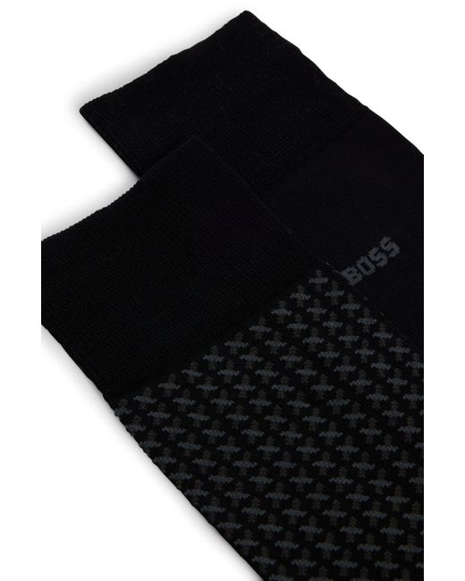 Boss Black Two-pack Of Regular-length Socks With Mercerized Finish for men