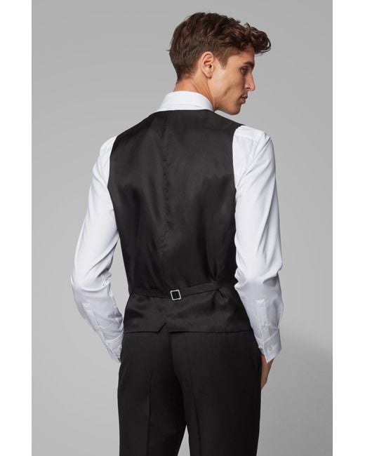 hugo boss black waistcoat