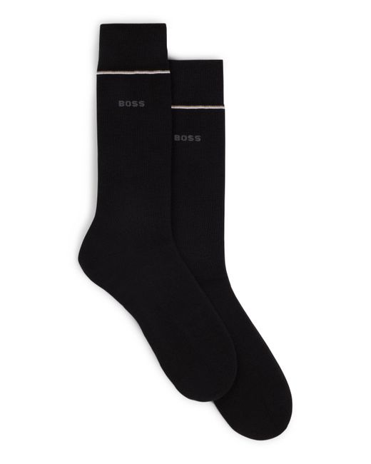 Boss Twee Paar Sokken In Standaardlengte Van Hoogwaardig Stretchmateriaal in het Black voor heren