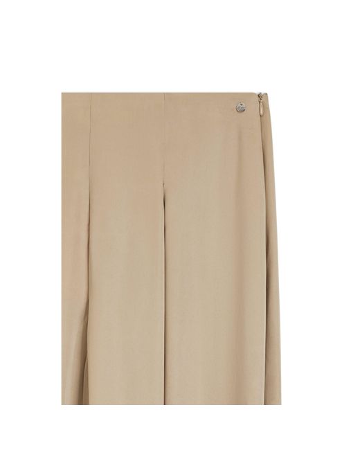 Boss Natural Wide-Leg Regular-Fit Trousers With Box Pleats