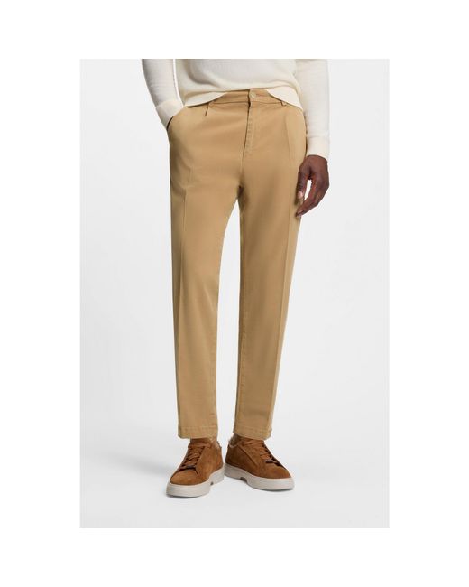 Boss Natural Tapered-Fit Trousers for men