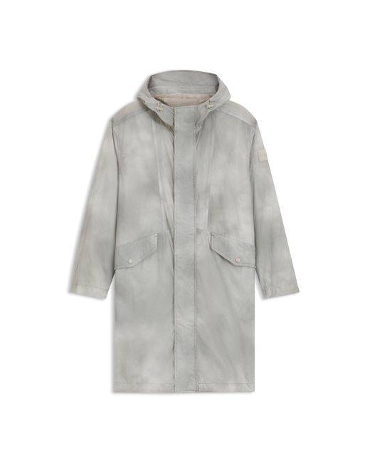 Boss Gray Waterproof Jacket With Digital Print for men