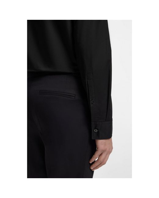 HUGO Black Slim-Fit Logo Shirt for men