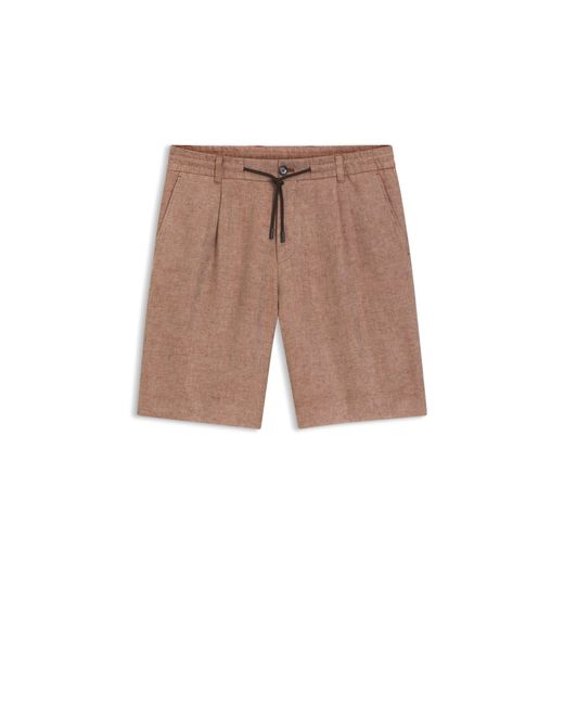 Boss Brown Tapered-Fit Shorts for men