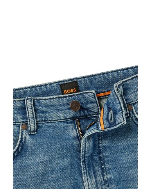 Boss Regular-fit Jeans In Blue Comfort-stretch Denim for men