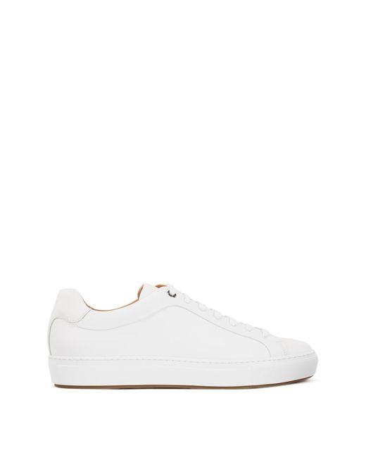 mens white leather slip on trainers