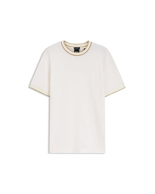 Boss White Regular-Fit T-Shirt for men