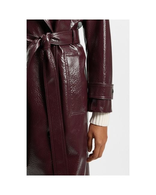 HUGO Red Double-Breasted Trench Coat