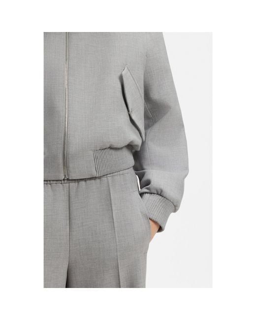 Boss Gray Regular-Fit Bomber Jacket