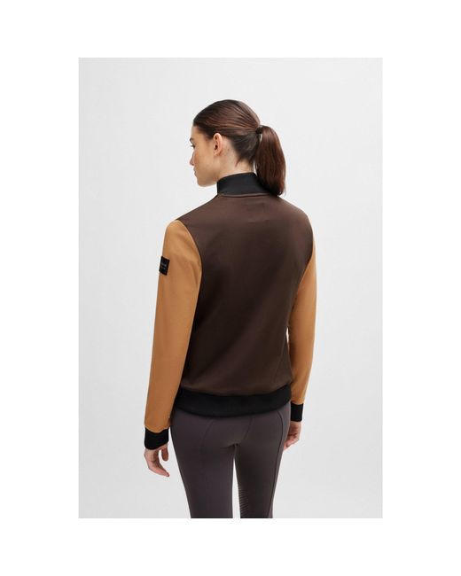 Boss Black Equestrian Second-Layer Cardigan With Logo Patch