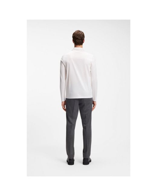 HUGO White Slim-Fit Polo Shirt for men