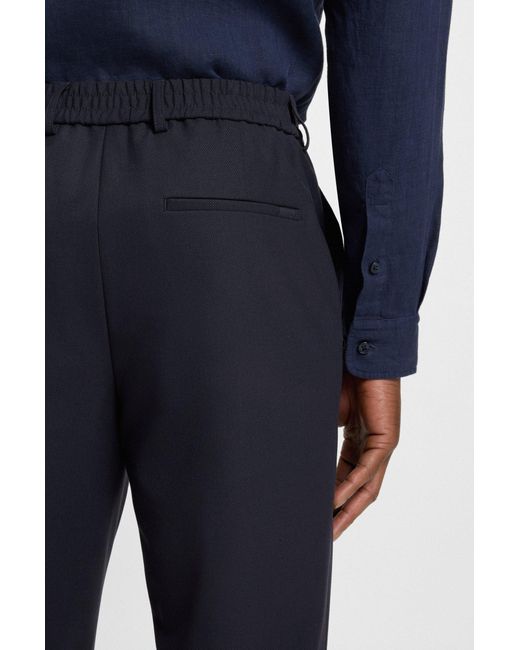 Boss Tapered-Fit Hose Aus Waschmaschinenfestem Stretch-Gewebe in Blue für Herren