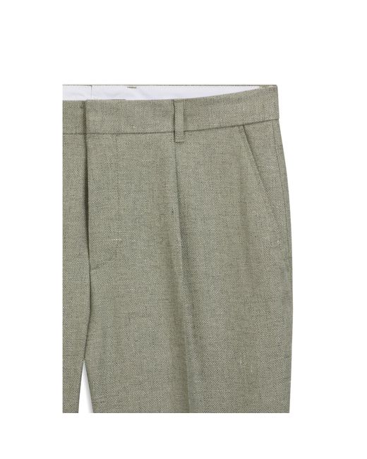 Boss Gray Pleat-Front Trousers for men