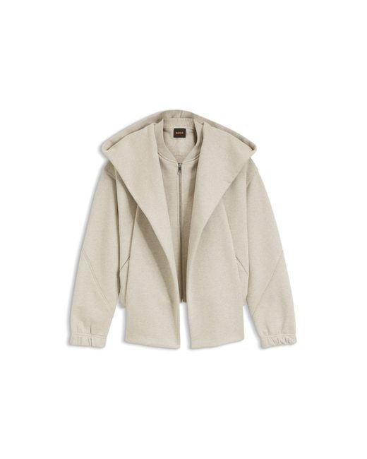 Boss Natural Loose-Fit Zip-Up Sweatshirt
