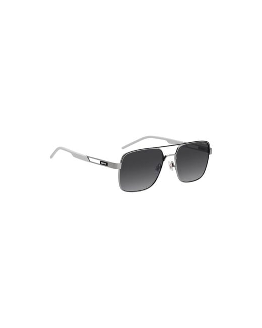 HUGO Black Double-Bridge Sunglasses for men