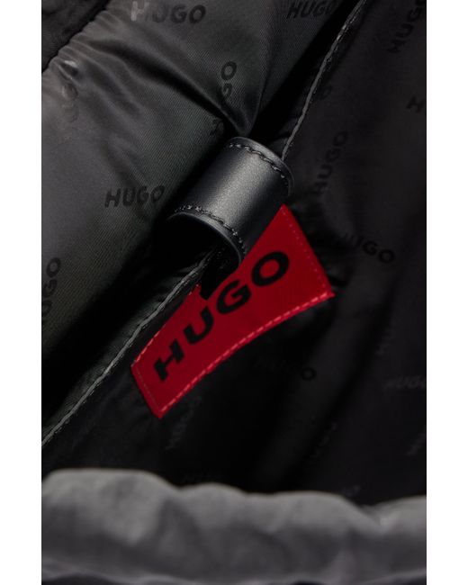 HUGO Rucksack mit Überschlag und Logo-Webband in Black für Herren