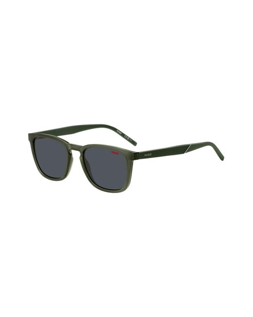 HUGO Black Green Sunglasses With Patterned Temples for men