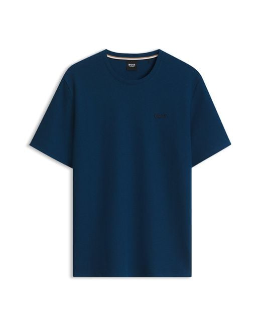 Boss Pyjamatop Met Wafelstructuur in het Blue voor heren