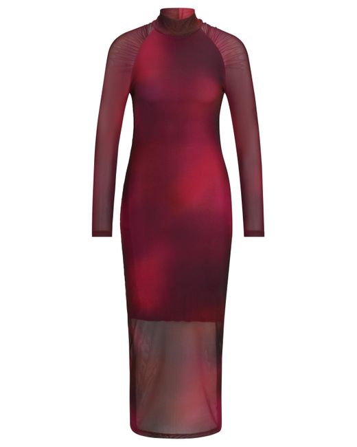 HUGO Red Jersey-Kleid NORTENSIS Slim Fit