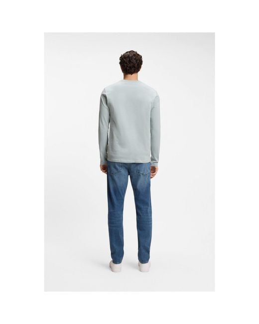Boss Gray Long-Sleeved T-Shirt for men