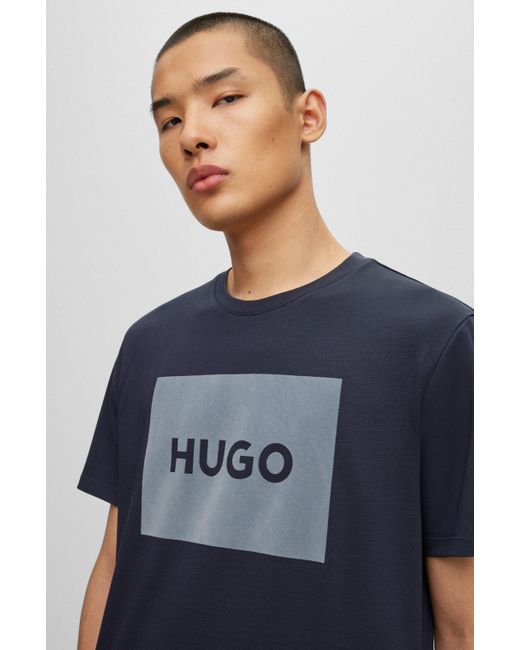 BOSS by HUGO BOSS Cottonjersey Tshirt With Metalliceffect Logo in
