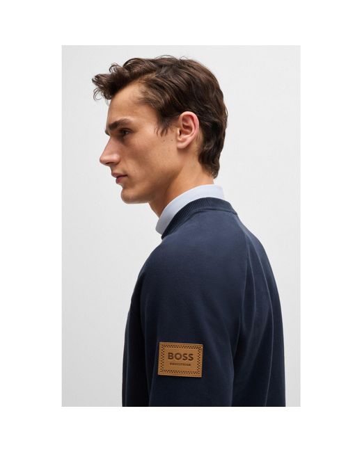 Boss Blue Equestrian Sweater for men