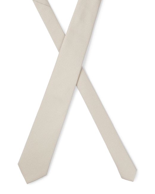 Boss Krawatte aus Seiden-Mix mit durchgehendem Jacquard-Muster in White für Herren