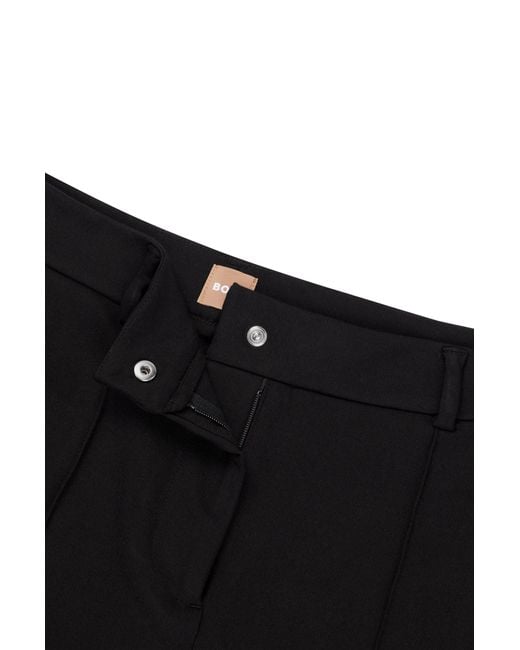 Boss Black Slim-fit Trousers In Power-stretch Jersey