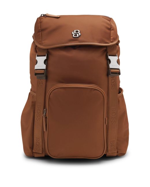 Boss Selected By Shohei Ohtani Rucksack Mit Mehreren Fächern Und Double-B-Monogramm in Brown für Herren
