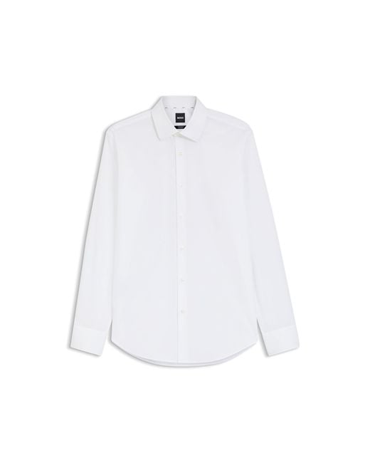 Boss White Regular-Fit Shirt for men
