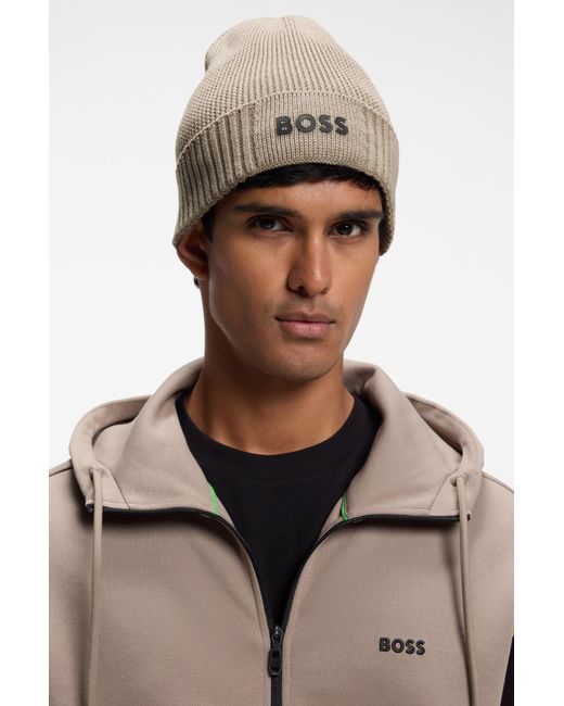 Berretto di Boss in Natural da Uomo