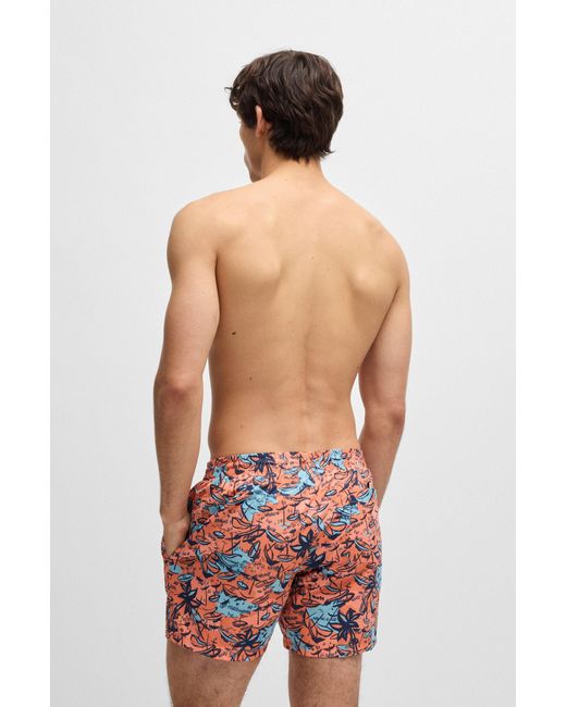 Boss Red Orange Men's Swim Shorts Size M for men